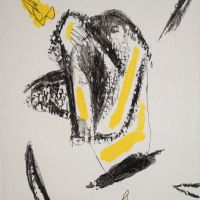 18.-La-mascara-del-Mundo-2019-graphite-and-caseine-wax-tempera-on-linen-cm.140x110